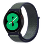 Sport Loop nylon bandje - Blauw met groene band - Samsung Galaxy Watch - 46mm / Samsung Gear S3