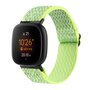 Fitbit Versa 3/4 &amp; Sense 1/2 Nylon loop bandje - Neon geel