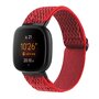 Fitbit Versa 3/4 &amp; Sense 1/2 Nylon loop bandje - Rood