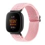 Fitbit Versa 3/4 &amp; Sense 1/2 Nylon loop bandje - Roze