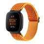 Fitbit Versa 3/4 &amp; Sense 1/2 Nylon loop bandje - Oranje