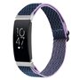 FitBit Inspire 2 Elastische solo loop nylon bandje - Donkerblauw met paars