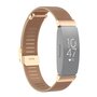 Fitbit Inspire Milanese bandje met gesp - Maat: Large  - Champagne Goud