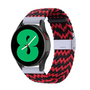 Braided nylon bandje - Rood / zwart - Samsung Galaxy Watch 6 - 40mm &amp; 44mm