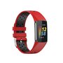 FitBit Charge 5 &amp; 6 Sportbandje met gesp - Rood / zwart - Tweekleurig - Maat: L