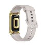 FitBit Charge 5 &amp; 6 Extra soft siliconen bandje - Lichtgrijs + gouden connector