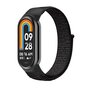 Sport loop nylon bandje - Zwart gem&ecirc;leerd - Xiaomi Smart band 8