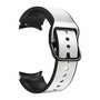 2 in 1 siliconen/ leren bandje - Grijs - Samsung Galaxy Watch 6 - 40mm &amp; 44mm