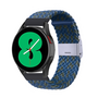 Braided nylon bandje - Blauw / groen gem&ecirc;leerd - Samsung Galaxy Watch 3 - 45mm
