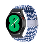 Braided nylon bandje - Blauw / wit - Samsung Galaxy Watch 3 - 45mm