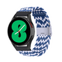 Braided nylon bandje - Blauw / wit - Samsung Galaxy Watch - 46mm / Samsung Gear S3