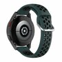 Siliconen sportbandje met gesp - Donkergroen + zwart - Huawei Watch GT 2 &amp; GT 3 - 42mm