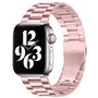 Stalen schakelband - Ros&eacute; pink - Geschikt voor Apple watch 42mm / 44mm / 45mm / 49mm