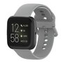 Fitbit Versa 1 / 2 &amp; Lite siliconen sportbandje met gespsluiting - Grijs - Maat: Small