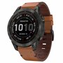 Leren bandje - Bruin - Garmin Approach S60 &amp; S62 / Instinct / Instinct 2 (Solar)