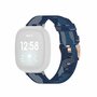 Fitbit Versa 3/4 &amp; Sense 1/2 Canvas nylon bandje - Blauw