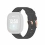 Fitbit Versa 3/4 &amp; Sense 1/2 Canvas nylon bandje - Donkergrijs