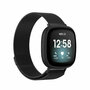 Fitbit Versa 3/4 &amp; Sense 1/2 milanese bandje - Large - Zwart