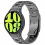 Titanium band met aansluitknop - Grafietgrijs - Samsung Galaxy Watch 4 - 40mm &amp; 44mm