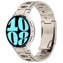 Titanium band met aansluitknop  - Titanium kleur - Samsung Galaxy Watch 6 - 40mm &amp; 44mm
