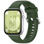 Siliconen bandje met gesp - Donkergroen - Huawei Watch Fit 3 / Fit 4 Siliconen bandje met gesp - Donkergroen - Huawei Watch Fit 3 / Fit 4