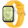 Siliconen bandje met gesp - Geel - Huawei Watch Fit 3 / Fit 4 Siliconen bandje met gesp - Geel - Huawei Watch Fit 3 / Fit 4