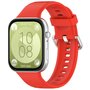 Siliconen bandje met gesp - Rood - Huawei Watch Fit 3 / Fit 4 Siliconen bandje met gesp - Rood - Huawei Watch Fit 3 / Fit 4