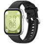 Siliconen bandje met gesp - Zwart - Huawei Watch Fit 3 / Fit 4 Siliconen bandje met gesp - Zwart - Huawei Watch Fit 3 / Fit 4