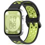 Tweekleurige siliconen band - Zwart met groen - Huawei Watch Fit 3 / Fit 4 Tweekleurige siliconen band - Zwart met groen - Huawei Watch Fit 3 / Fit 4