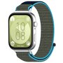 Sport loop nylon bandje - Blauw met groen - Huawei Watch Fit 3 / Fit 4 Sport loop nylon bandje - Blauw met groen - Huawei Watch Fit 3 / Fit 4