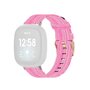 Fitbit Versa 3 & Sense 1 - Canvas nylon bandje - Roze Fitbit Versa 3 & Sense 1 - Canvas nylon bandje - Roze