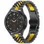 Stalen band - Zwart met goud - Garmin Forerunner 570 (42mm) / 55 / 245 / 645