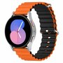 Garmin Forerunner 570 (42mm) / 55 / 245 / 645 - Ocean Style bandje - Oranje / zwart Garmin Forerunner 570 (42mm) / 55 / 245 / 645 - Ocean Style bandje - Oranje / zwart
