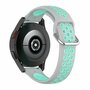 Garmin Forerunner 570 (42mm) / 55 / 245 / 645 - Siliconen sportbandje met gesp - Grijs + turquoise Garmin Forerunner 570 (42mm) / 55 / 245 / 645 - Siliconen sportbandje met gesp - Grijs + turquoise