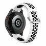 Garmin Forerunner 570 (42mm) / 55 / 245 / 645 - Siliconen sportbandje met gesp - Wit + zwart Garmin Forerunner 570 (42mm) / 55 / 245 / 645 - Siliconen sportbandje met gesp - Wit + zwart