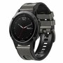 leer + siliconen bandje - Grijs - Garmin Quatix 8 - 51mm leer + siliconen bandje - Grijs - Garmin Quatix 8 - 51mm