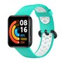 Tweekleurige sportband - Mintgroen met wit - Xiaomi Redmi Watch 2 (Lite) Tweekleurige sportband - Mintgroen met wit - Xiaomi Redmi Watch 2 (Lite)