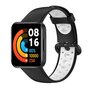 Tweekleurige sportband - Zwart met wit - Xiaomi Redmi Watch 2 (Lite) Tweekleurige sportband - Zwart met wit - Xiaomi Redmi Watch 2 (Lite)