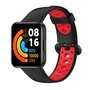 Tweekleurige sportband - Zwart met rood - Xiaomi Redmi Watch 2 (Lite) Tweekleurige sportband - Zwart met rood - Xiaomi Redmi Watch 2 (Lite)
