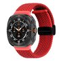 Braided band met D-buckle sluiting - Rood - Samsung Galaxy Watch Ultra 47mm Braided band met D-buckle sluiting - Rood - Samsung Galaxy Watch Ultra 47mm
