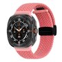 Braided band met D-buckle sluiting - Roze - Samsung Galaxy Watch Ultra 47mm Braided band met D-buckle sluiting - Roze - Samsung Galaxy Watch Ultra 47mm