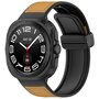 Hybrid leer + siliconen band - Lichtbruin - Samsung Galaxy Watch Ultra 47mm Hybrid leer + siliconen band - Lichtbruin - Samsung Galaxy Watch Ultra 47mm