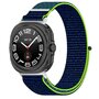 Nylon Sport loop bandje - Blauw met lime groen - Samsung Galaxy Watch Ultra 47mm Nylon Sport loop bandje - Blauw met lime groen - Samsung Galaxy Watch Ultra 47mm