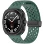 D-buckle siliconen sportband - Donkergroen - Samsung Galaxy Watch Ultra 47mm D-buckle siliconen sportband - Donkergroen - Samsung Galaxy Watch Ultra 47mm