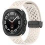 D-buckle siliconen sportband - Starlight / sterrenlicht - Samsung Galaxy Watch Ultra 47mm D-buckle siliconen sportband - Starlight / sterrenlicht - Samsung Galaxy Watch Ultra 47mm