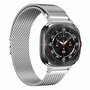 Milanese band met parachute sluiting - Zilver - Samsung Galaxy Watch 8 Classic - 46mm Milanese band met parachute sluiting - Zilver - Samsung Galaxy Watch 8 Classic - 46mm