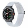 Elastische solo loop nylon bandje - Wit - Samsung Galaxy Watch 8 Classic - 46mm