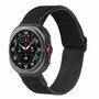 Elastische solo loop nylon bandje - Zwart - Samsung Galaxy Watch 8 Classic - 46mm Elastische solo loop nylon bandje - Zwart - Samsung Galaxy Watch 8 Classic - 46mm