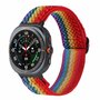 Elastische solo loop nylon bandje - Regenboog - Samsung Galaxy Watch 8 Classic - 46mm Elastische solo loop nylon bandje - Regenboog - Samsung Galaxy Watch 8 Classic - 46mm