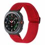 Elastische solo loop nylon bandje - Rood - Samsung Galaxy Watch 8 Classic - 46mm Elastische solo loop nylon bandje - Rood - Samsung Galaxy Watch 8 Classic - 46mm